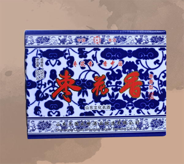 6、枣花香吉祥如意蓝色经典52度450ml原浆酒6瓶一箱--3